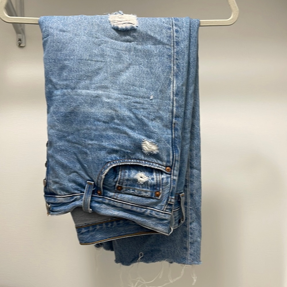 Levi's 501 Wedgie Icon Distressed Straight Leg Jeans